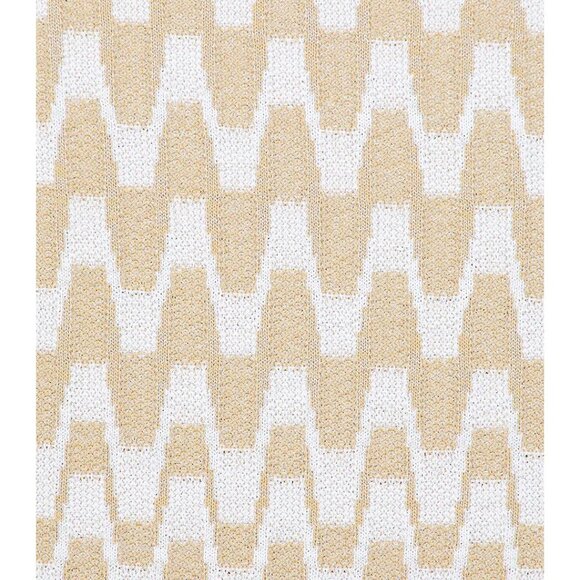 NWT$495 MILLY Sleeveless Intarsia Gradient Zig Zag Midi Tank Bodycon Dress S - Picture 5 of 16